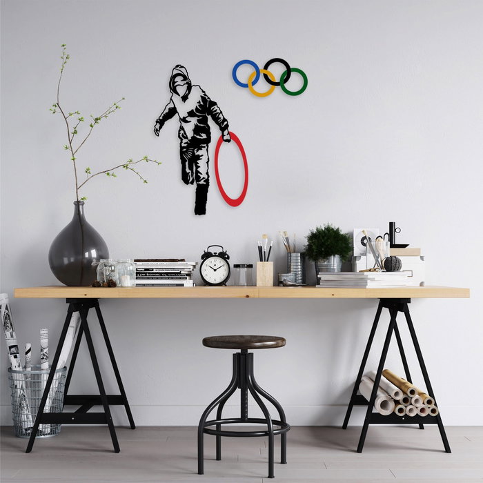 Wallity Banksy - 7 Escultura de pared Multicolor